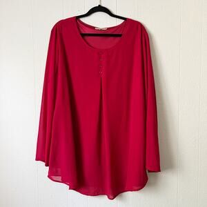 Cestyle Chiffon Top Womens 3X Sheer Overlay Party Cocktail Holiday Christmas